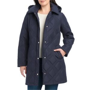 Jones New York Navy Quilted Jacket